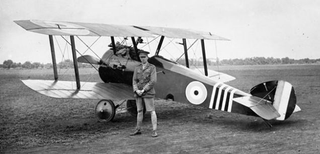 Barker with his Sopwith Camel in 1918 (Library and Archives of Canada)